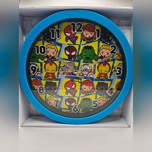 Marvel Blue Superhero Wall Clock
